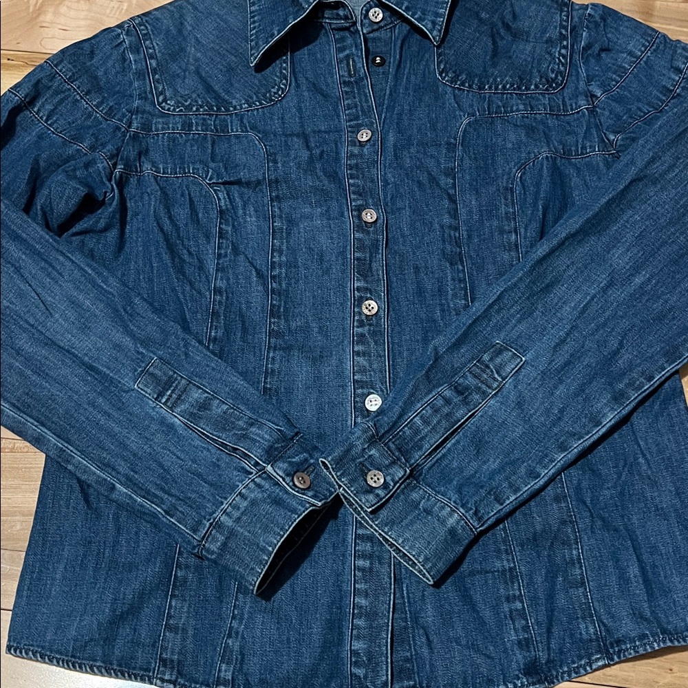 Scapa Women's Denim Button Down Shirt - Picture 10 of 17